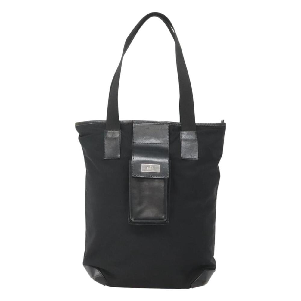 GUCCI Handbag Nylon Black Silver 019 019 - Picture 2 of 12